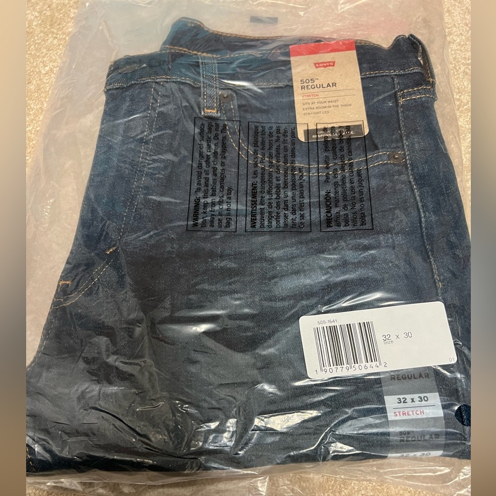 Men’s Levi's Dark Blue Stretch Straight Leg Jeans